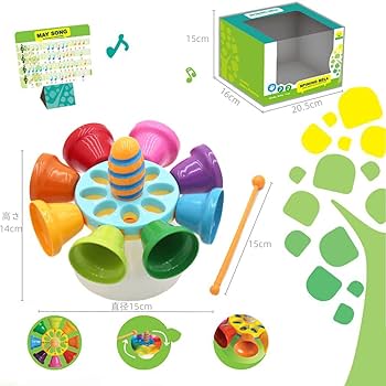 Amazon | Button Moon カラフル鉄琴 楽しく叩ける回転シロフォン